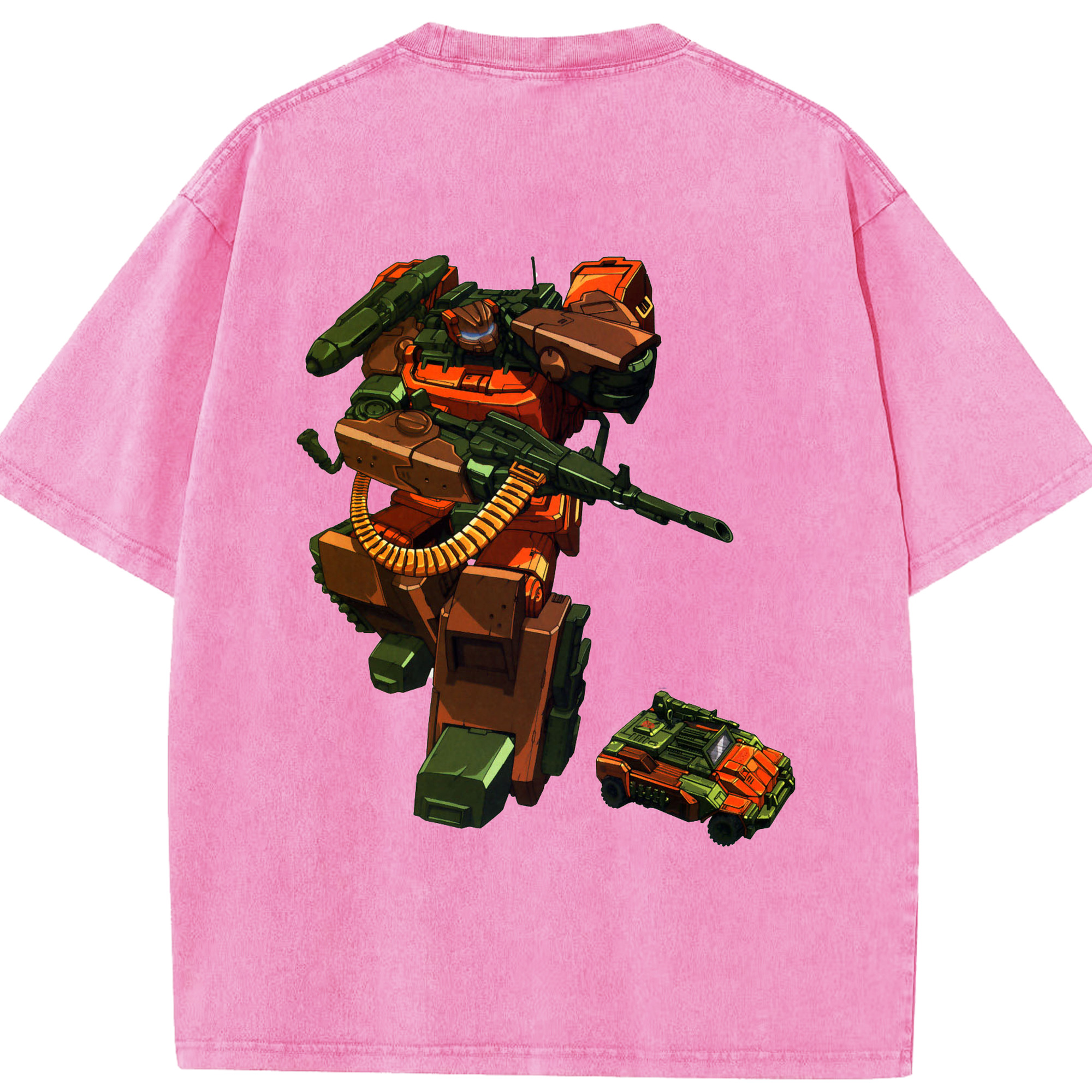 （画像用）  綿100% ヴィンテージ風 半袖Tシャツ（背面プリント）